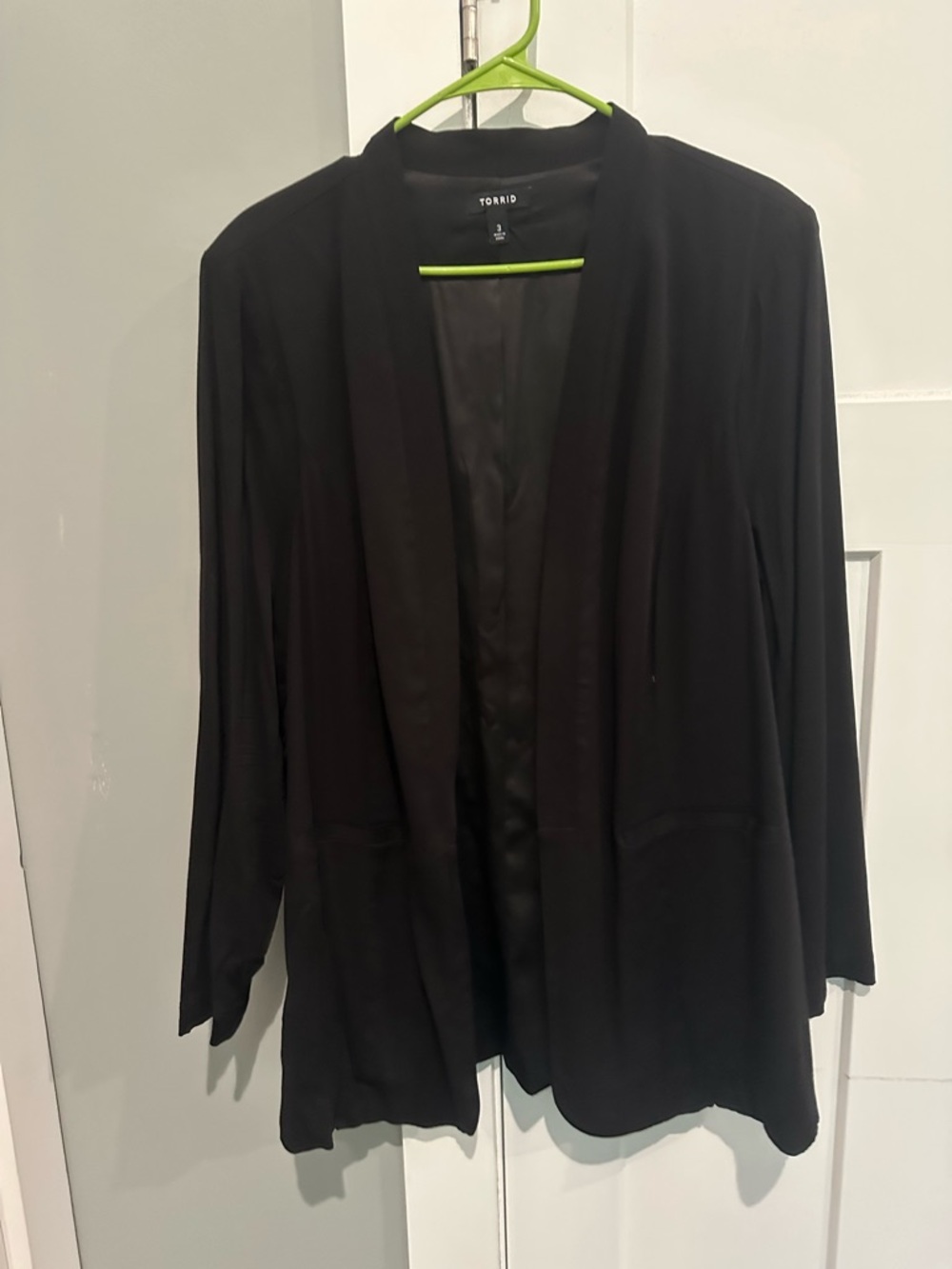 torrid Black Open Drape Blazer
